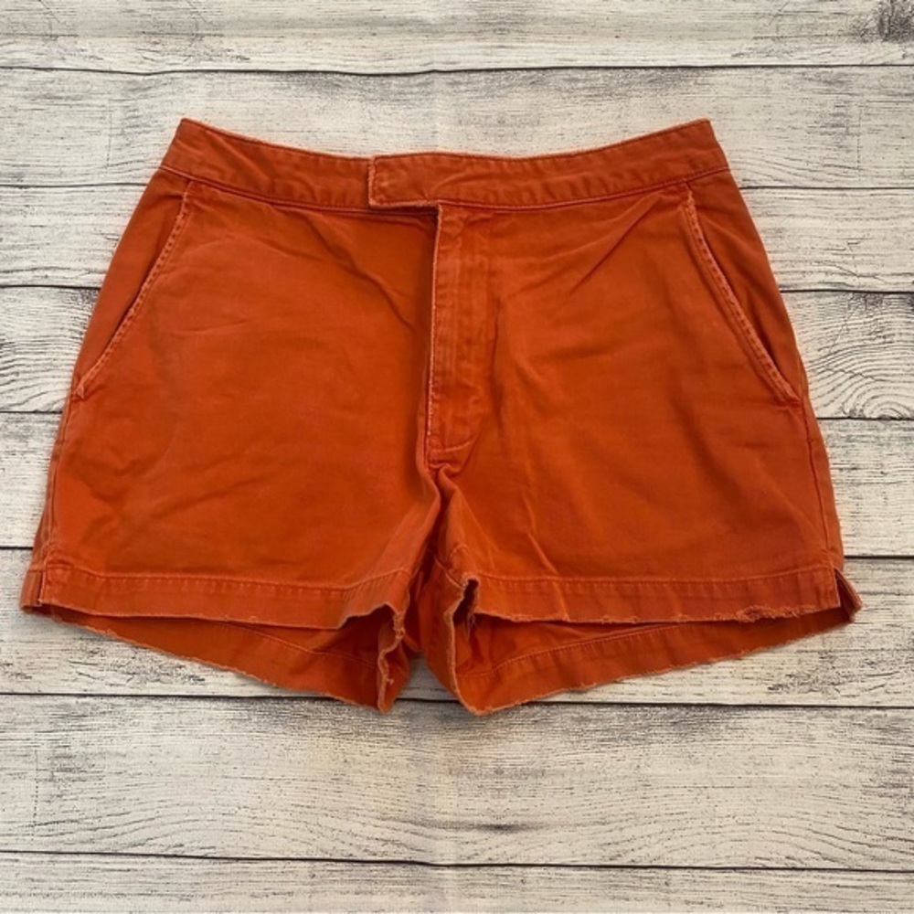 Vintage 90’s Abercrombie & Fitch Orange Flat Front Shorts Size 8